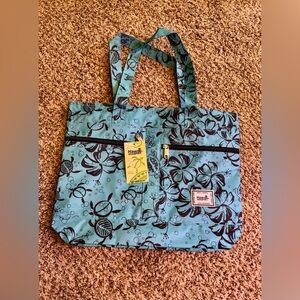Floral Print Bag with Zipper Closure NWT
